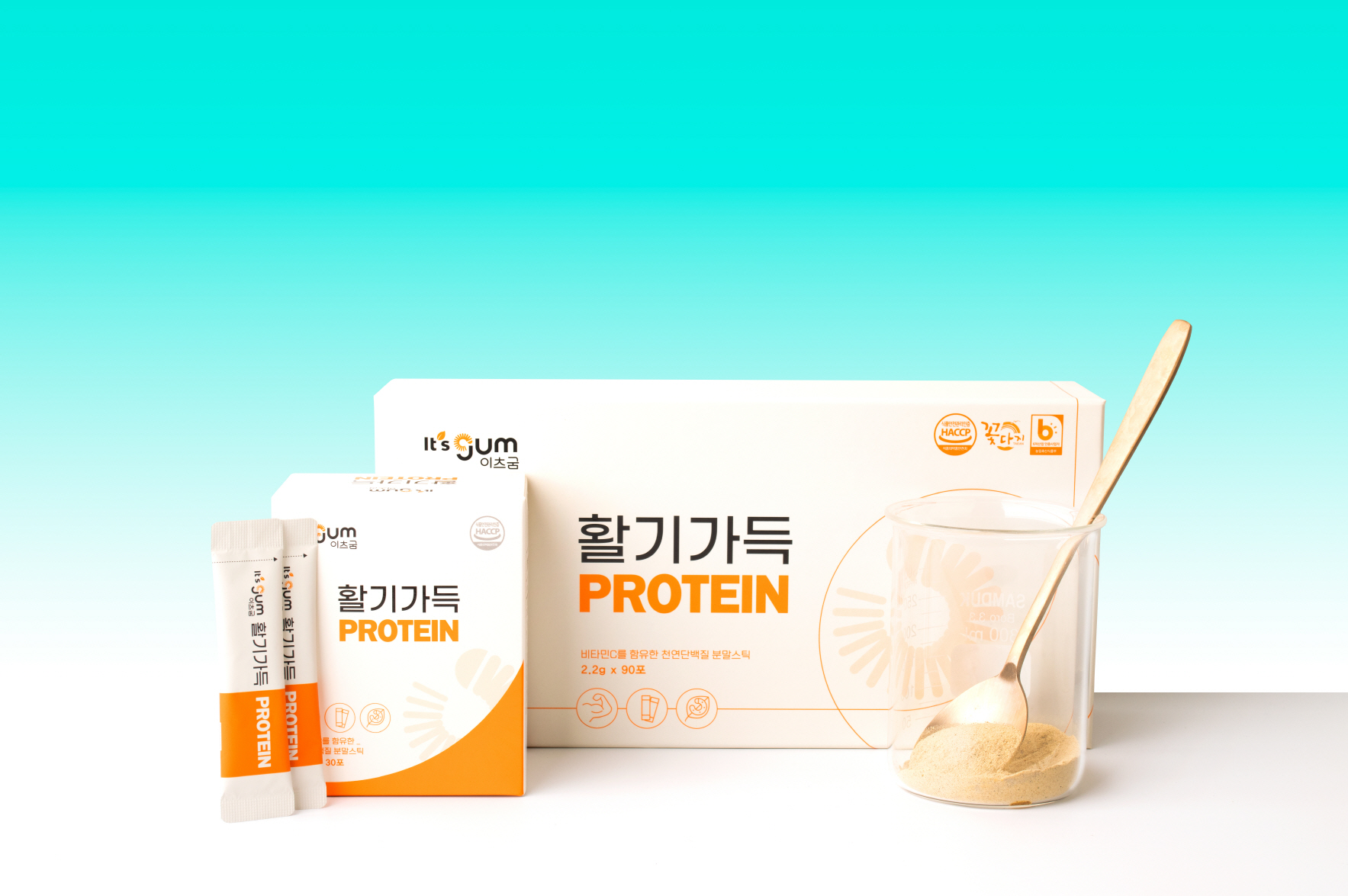 활기가득 전통과 과학이 만난 굼벵이 프리미엄 천연 단백질 솔루션 (3개월분)