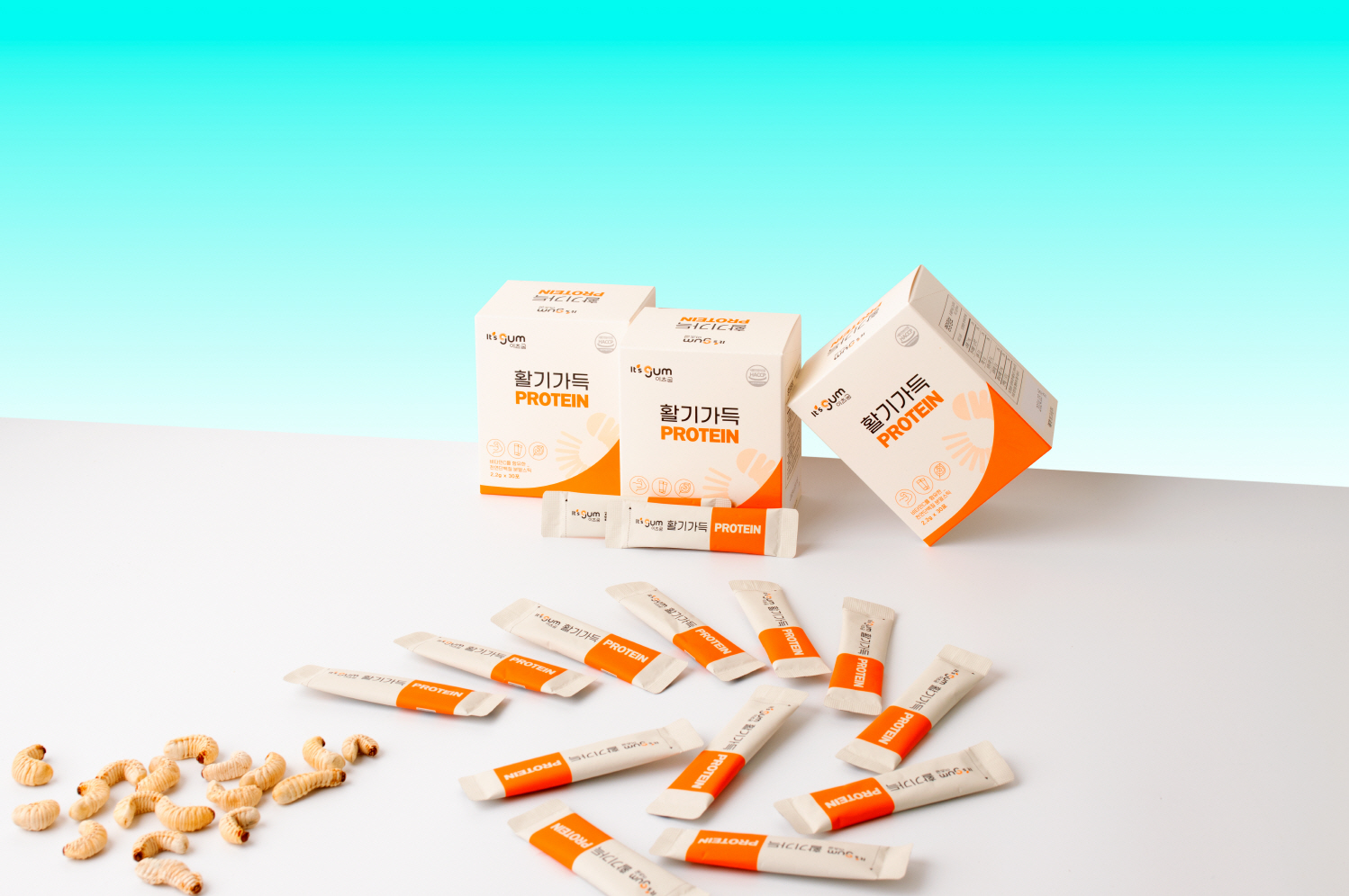 활기가득 전통과 과학이 만난 굼벵이 프리미엄 천연 단백질 솔루션 (3개월분)